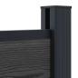 Preview: zaunset 180 x 105 cm WPC und Aluminium Schwarz