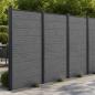 Preview: ARDEBO.de - Zaunelement 95 x 186 cm WPC und Aluminium Grau
