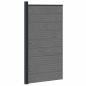 Preview: Zaunelement 95 x 186 cm WPC und Aluminium Grau