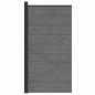 Preview: Zaunelement 95 x 186 cm WPC und Aluminium Grau