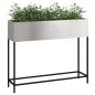 Preview: Hochbeet Gartenpflanzer Silber 100 x 26 x 82 cm Edelstahl