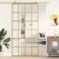 Preview: ARDEBO.de - Schiebetür Golden 102,5x205 cm ESG-Klarglas und Aluminium