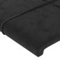 Preview: Kopfteil mit Ohren Schwarz 183x16x118/128 cm Samt