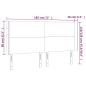 Preview: LED Kopfteil Schwarz 183x16x118/128 cm Samt