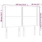 Preview: LED Kopfteil Schwarz 147x16x118/128 cm Samt