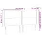 Preview: LED Kopfteil Schwarz 203x16x118/128 cm Samt