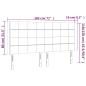 Preview: LED Kopfteil Schwarz 183x16x118/128 cm Samt