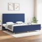 Preview: ARDEBO.de - Bettgestell ohne Matratze Blau 200x200 cm Stoff