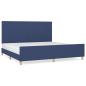 Preview: Bettgestell ohne Matratze Blau 200x200 cm Stoff