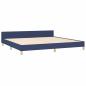 Preview: Bettgestell ohne Matratze Blau 200x200 cm Stoff
