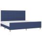 Preview: Bettgestell ohne Matratze Blau 200x200 cm Stoff