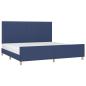 Preview: Bettgestell ohne Matratze Blau 200x200 cm Stoff