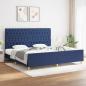 Preview: ARDEBO.de - Bettgestell mit Kopfteil Blau 200x200 cm Stoff