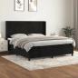 Preview: ARDEBO.de - Boxspringbett mit Matratze Schwarz 160x200 cm Samt