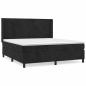 Preview: Boxspringbett mit Matratze Schwarz 180x200 cm Samt