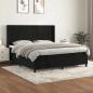 Preview: ARDEBO.de - Boxspringbett mit Matratze Schwarz 180x200 cm Samt