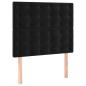 Preview: Boxspringbett mit Matratze Schwarz 100x200 cm Samt