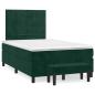 Preview: Boxspringbett mit Matratze Dunkelgrün 120x200 cm Samt