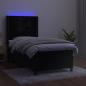 Preview: Boxspringbett mit Matratze & LED Schwarz 90x190 cm Samt