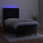 Preview: Boxspringbett mit Matratze & LED Schwarz 80x200 cm Samt