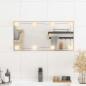 Preview: Wandspiegel mit LED-Leuchten 30x60 cm Glas Rechteckig