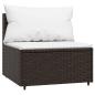 Preview: 4-tlg. Garten-Lounge-Set mit Kissen Braun Poly Rattan