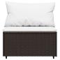 Preview: 4-tlg. Garten-Lounge-Set mit Kissen Braun Poly Rattan