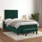Preview: Boxspringbett mit Matratze Dunkelgrün 120x190 cm Samt