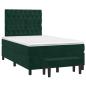 Preview: Boxspringbett mit Matratze Dunkelgrün 120x190 cm Samt