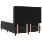 Preview: Boxspringbett mit Matratze Schwarz 160 x 200 cm Samt