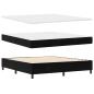 Preview: Boxspringbett mit Kopfteil Schwarz 180 x 200 cm Samt