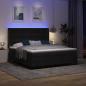 Preview: Boxspringbett mit LED-Lichtleisten Schwarz 180 x 200 cm Samt
