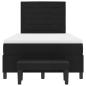 Preview: Boxspringbett mit Kopfteil Schwarz 120 x 190 cm Stoff