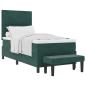 Preview: Boxspringbett mit Kopfteil Dunkelgrün 200 x 100 cm Samt