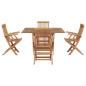 Preview: ARDEBO.de - Garten Essgruppe Braun Massivholz Teak