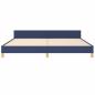 Preview: Bettgestell mit Kopfteil ohne Matratze Blau 200x200 cm Stoff