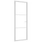 Preview: Innentür 76x201,5 cm Weiß ESG-Glas und Aluminium