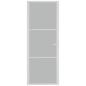 Preview: Innentür 76x201,5 cm Weiß Mattglas und Aluminium