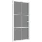 Preview: Innentür 102,5x201,5 cm Weiß ESG-Glas und Aluminium
