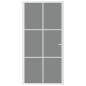 Preview: Innentür 102,5x201,5 cm Weiß ESG-Glas und Aluminium