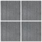 Preview: Teppichfliese Hellgrau mit Streifen 50 x 50 cm 4 stk.
