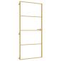 Preview: Innentür Schlank Golden 93x201,5 cm Hartglas und Aluminium