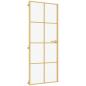Preview: Innentür Schlank Golden 93x201,5 cm Hartglas und Aluminium