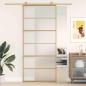 Preview: ARDEBO.de - Schiebetür Golden 90x205 cm Matt ESG-Glas und Aluminium