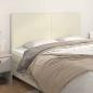 Preview: ARDEBO.de - Kopfteil Creme 160x5x118/128 cm Kunstleder