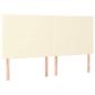 Preview: Kopfteil Creme 160x5x118/128 cm Kunstleder