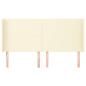 Preview: Kopfteil mit Ohren Creme 163x16x118/128 cm Kunstleder