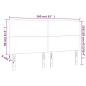 Preview: LED Kopfteil Creme 160x5x118/128 cm Kunstleder