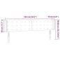Preview: LED Kopfteil Dunkelbraun 163x16x78/88 cm Stoff