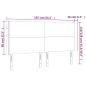 Preview: LED Kopfteil Creme 163x16x118/128 cm Kunstleder